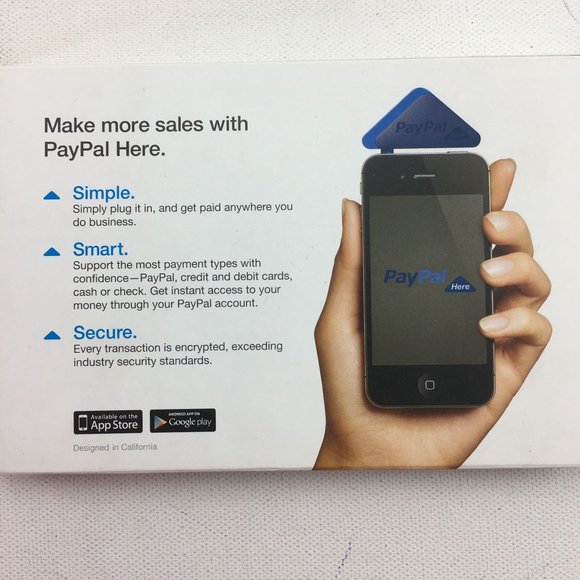 Paypal Here Mobile Pay Debit Credit Card Swiper Phone Jack Swipe Visa Mastercard - Picture 2 of 4